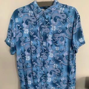 BLUE DRAGON BUTTON UP
